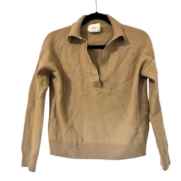 Aritzia Wilfred Clara Merino Wool Waist Polo Sweater - Picture 6 of 12